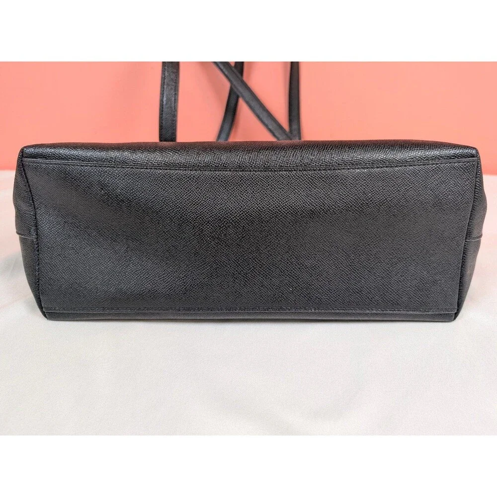 Women's Coach Gallery Tote Handbag Black Gold Hardware F2210-6840